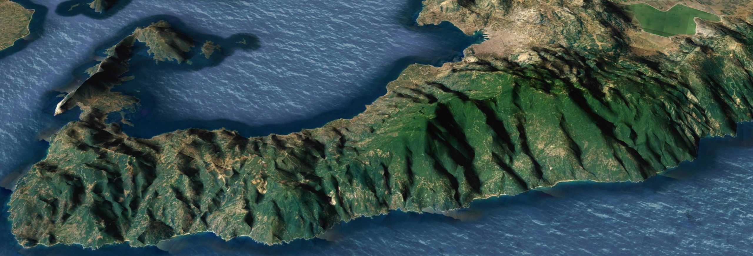 Aerial view of the peninsula